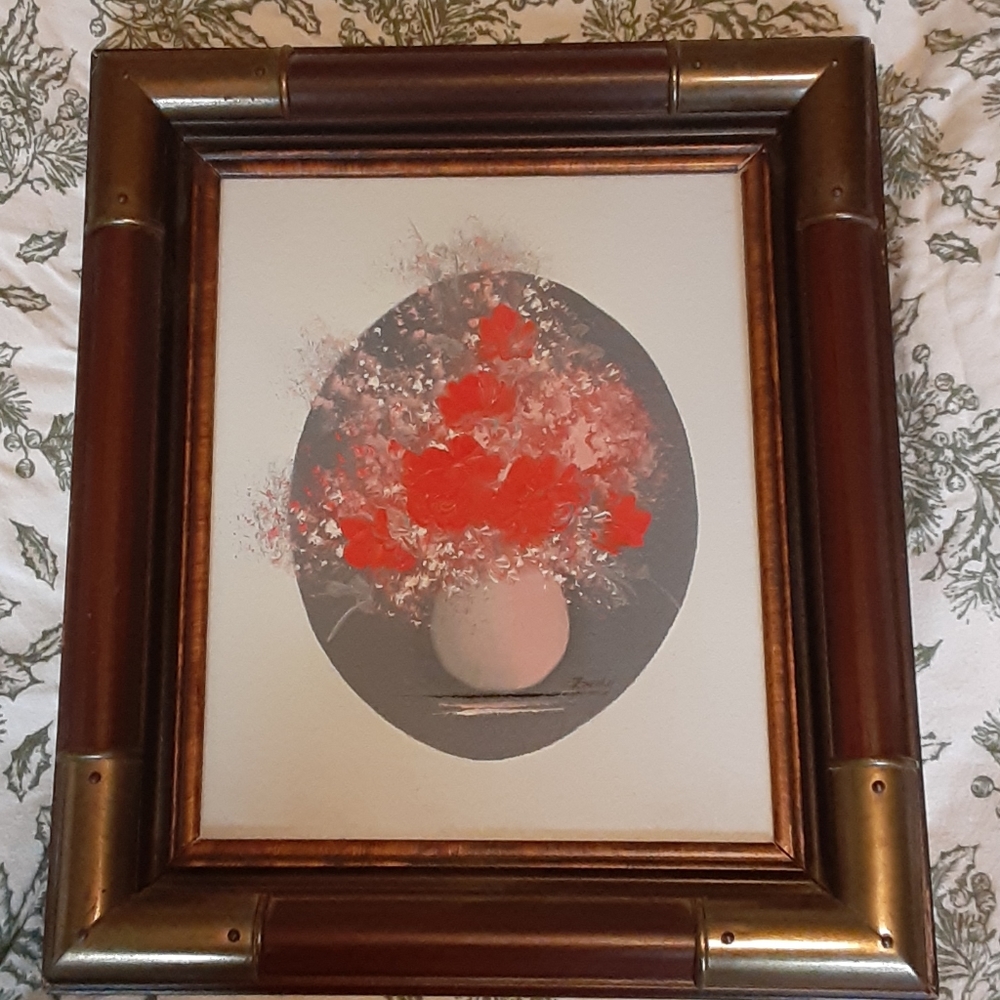 Vintage Oil on Canvas Floral